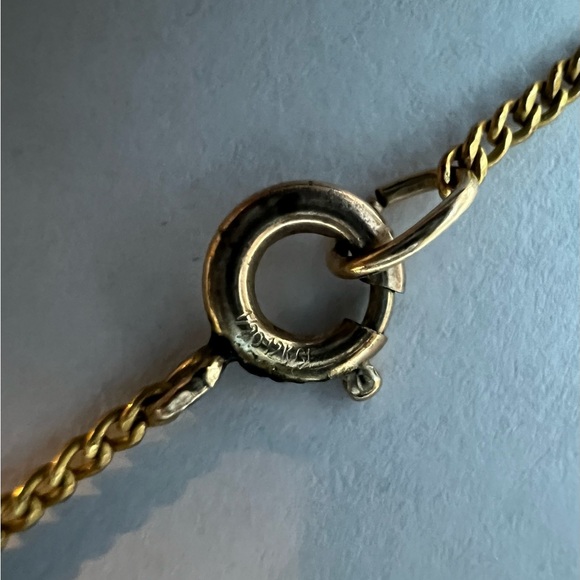 Stone Heart on 12k GF Chain - Green Pendant Necklace - Picture 9 of 15